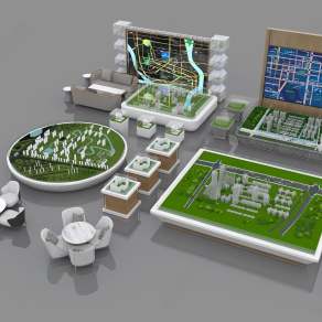 现代沙盘3D模型下载